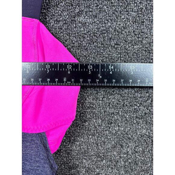 Lululemon Tank Top Built In Bra Womens Size 4 Gray Magenta Purple Print - Picture 6 of 7